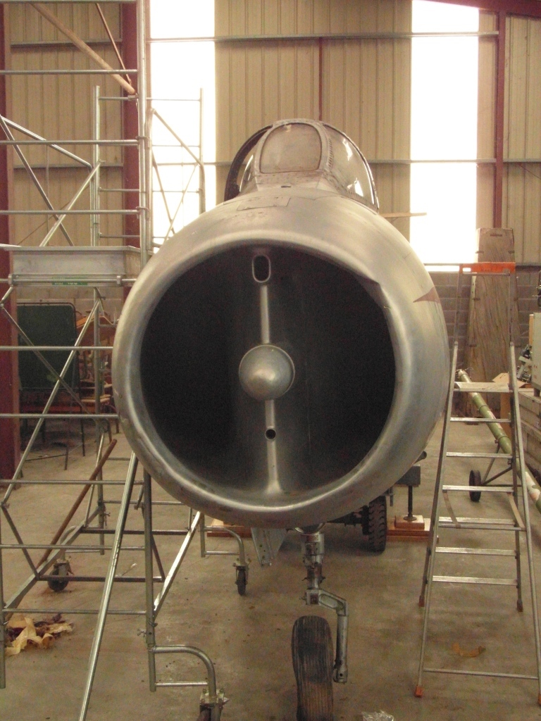 Mystère IVA n°63 en cours de restauration